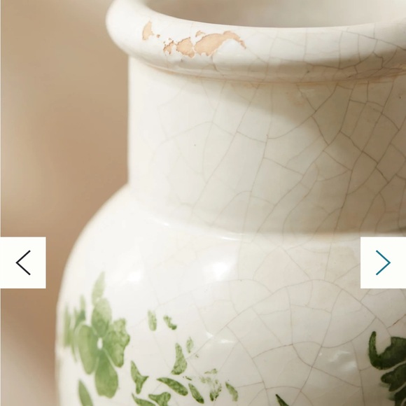 Anthropologie Green Chinoiserie Column Vase - Picture 4 of 10